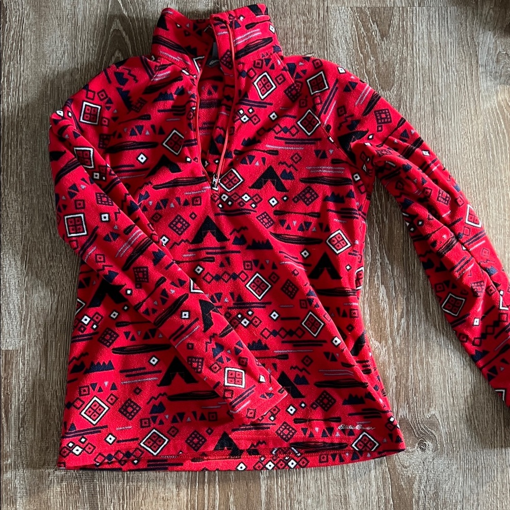 Eddie Bauer Fleece Patterned Pullover